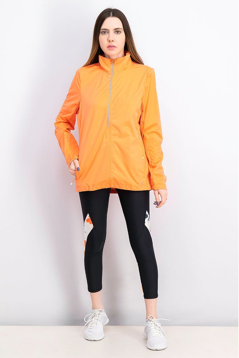 Tchibo Women Long Sleeve Full Zip Turtle Neck Jacket, Coral - Image 3