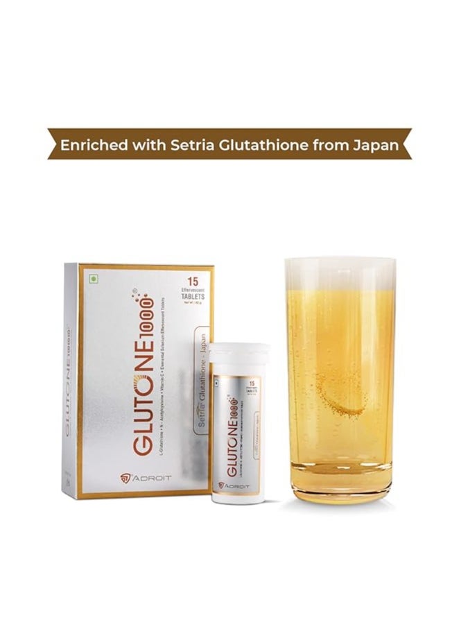 GLUTONE Glutone 1000 – Setria L-Glutathione Effervescent 15 Tablets  - Image 3