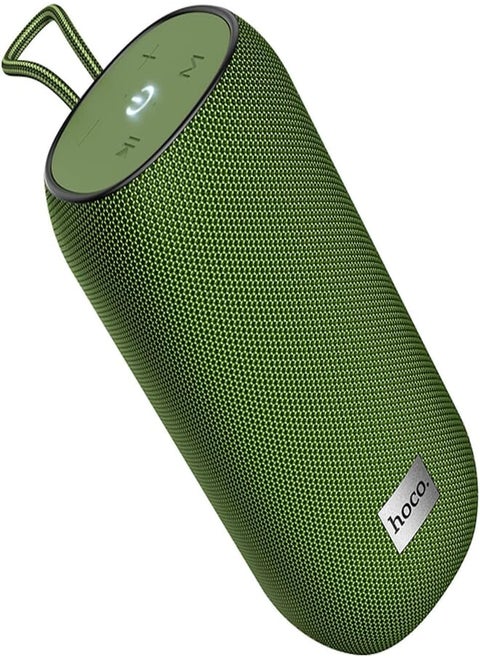 Hoco HC10 - Sonar Sports Wireless Speaker, Bluetooth V5.0, Battery Capacity: 1200mAh, Music Time Up To: 3 Hours, Support Bluetooth, FM, TF card, U disk, TWS - Army Green