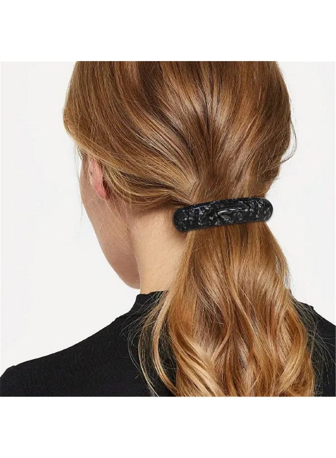 HYFEEL Large Hair Barrettes For Women Fine Thick Hair, French Barrette Hair Clips Ponytail Clamps Clasp Stylish Hair Accessories- 3Pcs (Black, Brown, Green) - Image 3