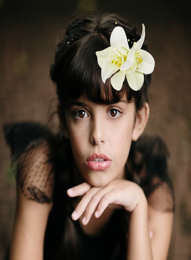FERCAISH 6Pcs Flower Hairpin, Artificial Tropical Hair Clip for Seaside Holiday, Bridal Accessories, 3 Colors Hawaiian Orchid Hairpin for Women and Girls - Image 3