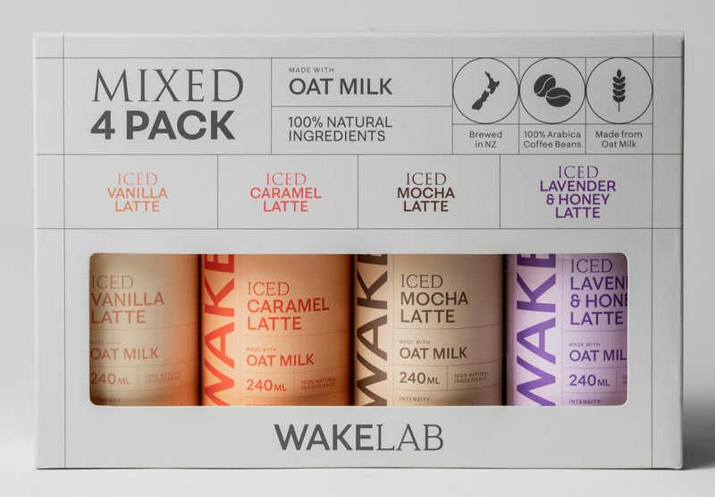 WAKELAB Mixed 4 Pack Iced Oat Latte Set - Image 1