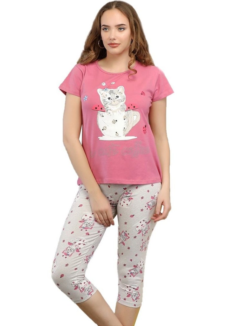 Ganna Women's cotton Bermuda pajamas - PJ 588