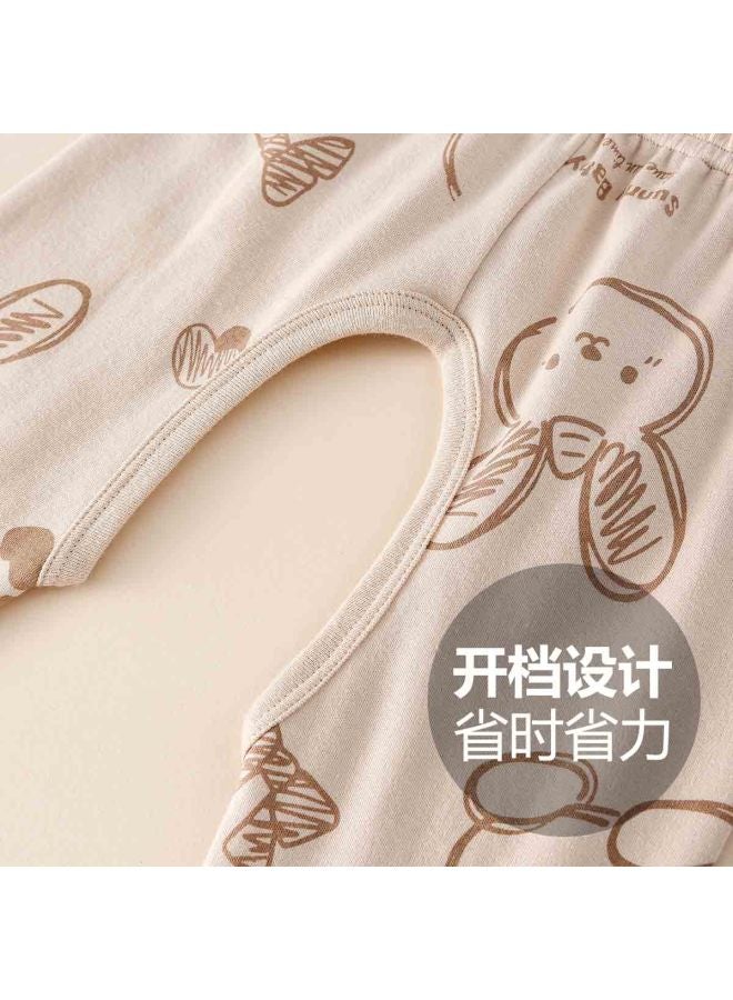 Doxiluka baby Pants, Infant Thermal Underwear, Leggings, Spring/autumn Open-crotch Pants, Unisex Cotton Casual Pants For Boys And Girls - Image 4