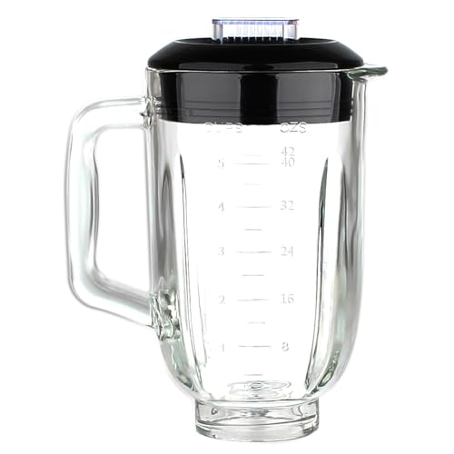 LMEI Replacement Parts 5-Cup Glass Jar with Lid,Compatible with Black&Decker Blender BL1110RG/ BL1220SG/ BL2020/ BL1820SGM - Image 1