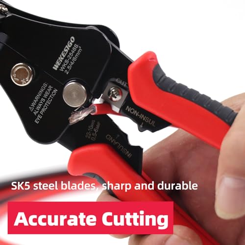 WEKESIGO 3 in 1 Adjustable Wire Stripper Tool, Automatic Solar Cable Stripper/Cutter for 2.5/4/6mm14-10 AWG Solar Wire - Image 5