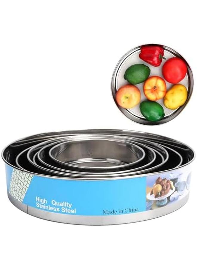 إي سي في في 6 قطع من مصافي الدقيق للخبز، 6 مقاسات من الفولاذ المقاوم للصدأ، مصفاة شبكية دائرية دقيقة، مصافي طعام مع 40 شبكة، مصفاة مطبخ، منخل للخبز، تزيين الكعك - Image 4