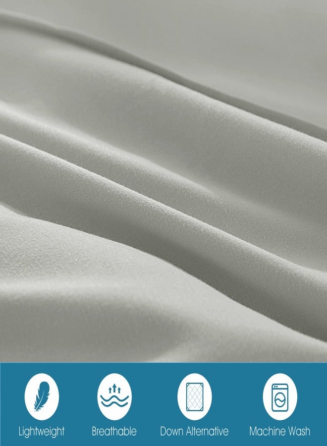 BYSURE 3 Pieces King Comforter Set(Grey), Lightweight Bedding Set with 2 Pillow Shams, Down Alternative Diamond Stitched Bedding Comforter for All Season - Image 5