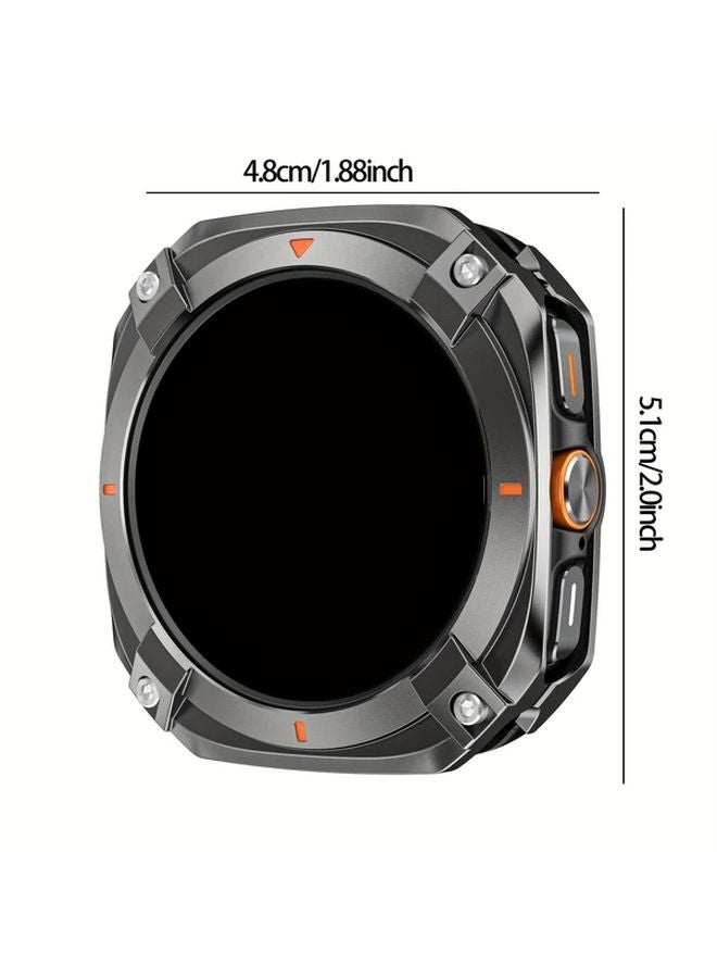 Black And White Alloy Metal Protector Case For Samsung Galaxy Ultra Watch 7 8 47mm - Image 3