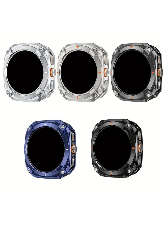 Black And White Alloy Metal Protector Case For Samsung Galaxy Ultra Watch 7 8 47mm - Image 4
