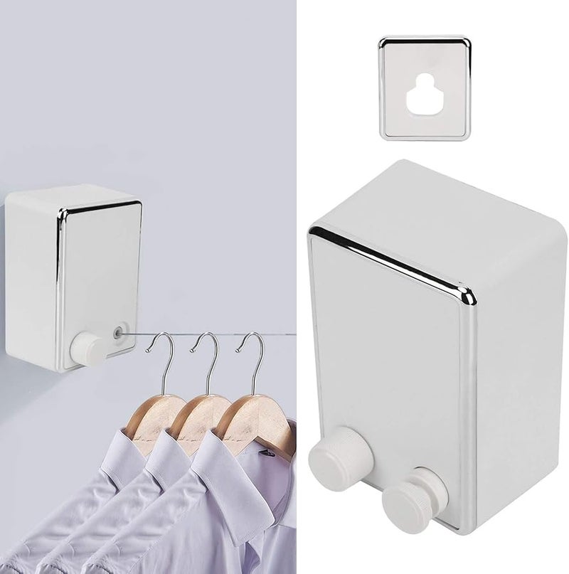 White Retractable Clothesline Indoor Drying Rack 20kg Capacity Stainless Steel Modern Simple - Image 4