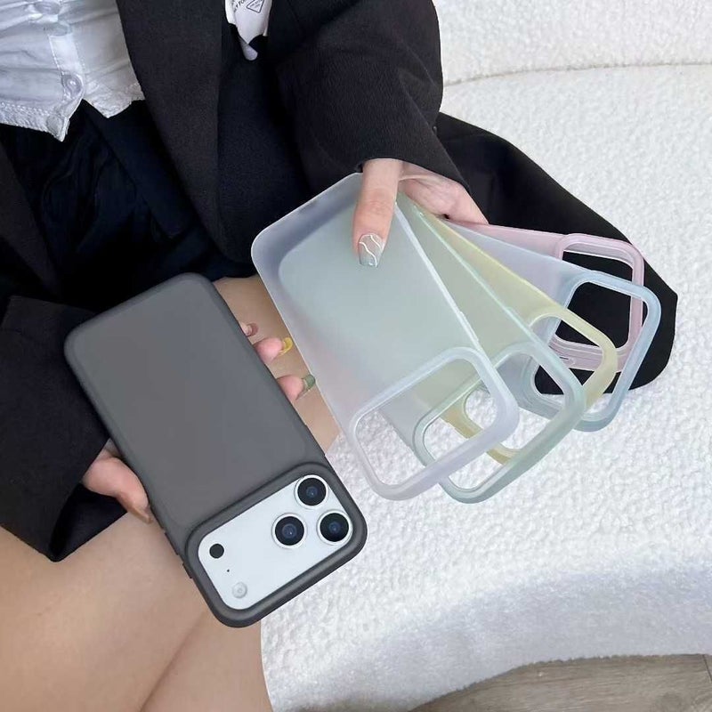 Frosted Transparent Phone Case for iPhone 13 Pro Max Yellow Ultra Thin Anti Drop - Image 4