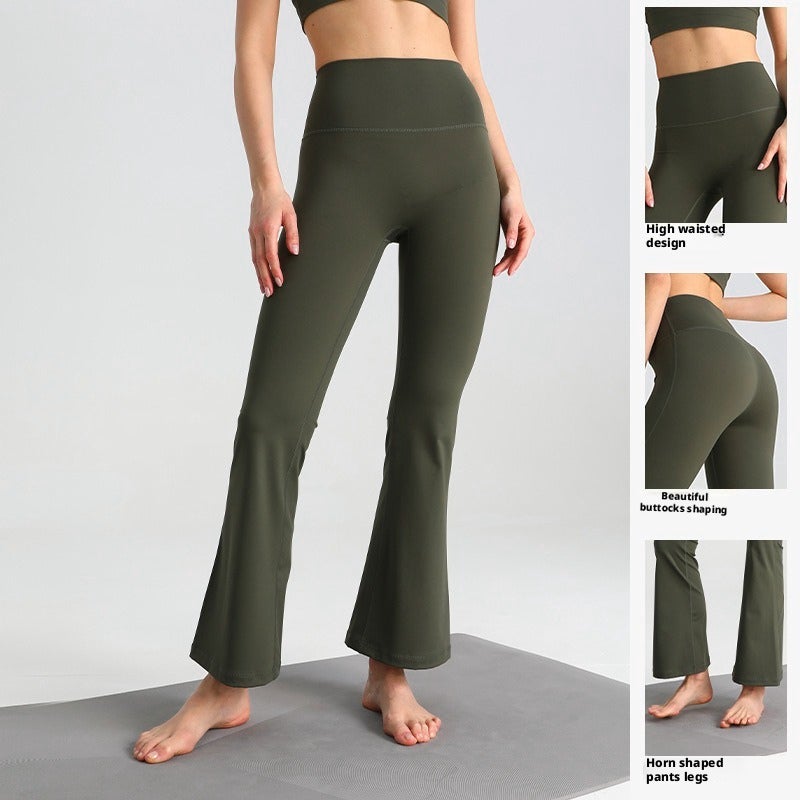 Women's High Waist Butt Lifting Flared Yoga Pants for Fitness - Image 1