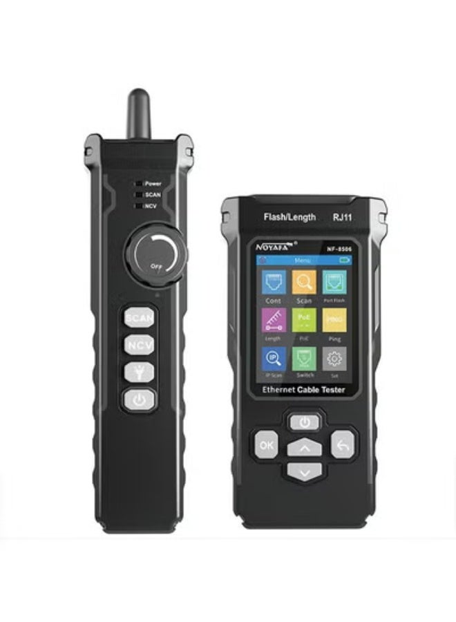 NOYAFA NF-8506 Network Cable Tester with IP Scan, TDR CAT5 CAT6 Ethernet Cable Tester, PoE PingTest, Network Rate Test, Port Flashing, Network Tester Cable Toner for RJ11 RJ45 - Image 2