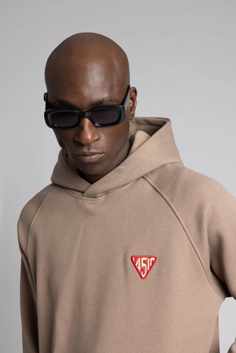Catch Hooded Sweatshirt with Minimalist Embroidery Detail