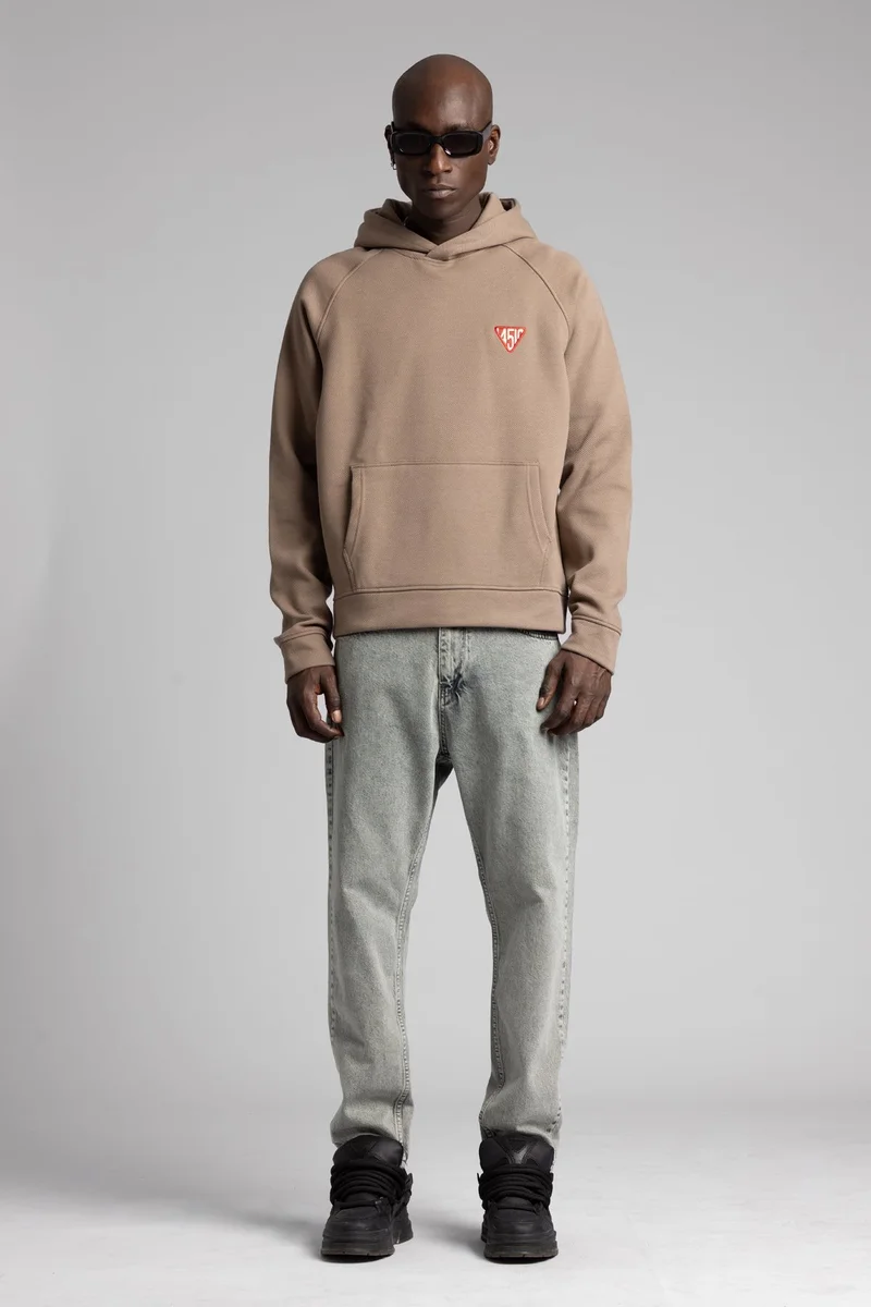 Catch Hooded Sweatshirt with Minimalist Embroidery Detail