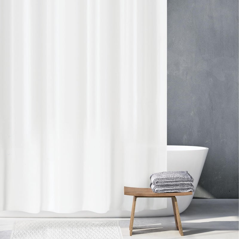 InterDesign iDesign PEVA Mold and Mildew Resistant Plastic Shower Curtain Liner for Use Alone or With Fabric Curtain, Set of 2, 72â€ x 72â€, White - Image 5