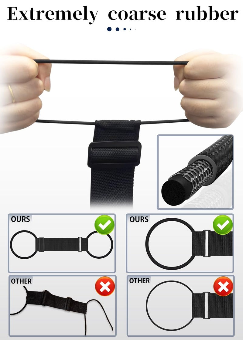 ZXZone 2Pcs Luggage Straps Bag Bungee Luggage Straps Suitcase Adjustable Beltï¼ŒAdd a Bag Easy to Travel Suitcase Elastic Strap Belt Luggage Accessories(Black-2Pcs) - Image 5