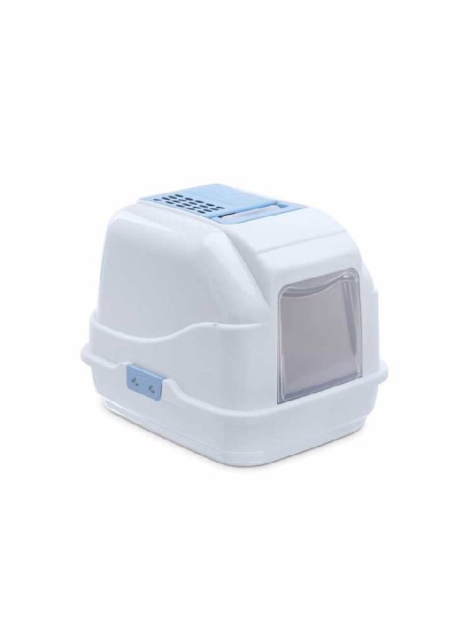 IMAC easy cat hooded cat toilets - light blue - Image 1