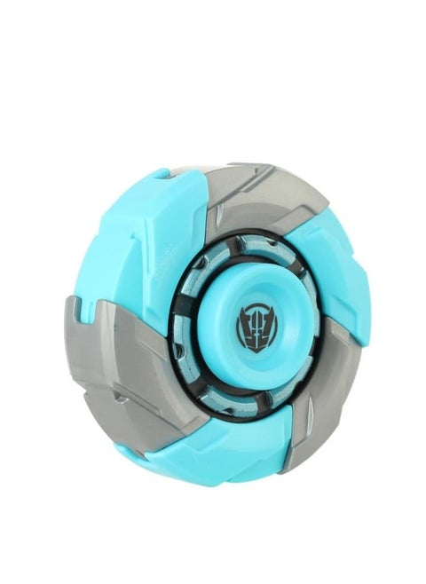 Circular spinner open while spinning, blue