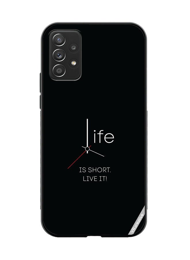 VR CREATIVE Protective Case Cover For Samsung Galaxy A32 5G Life Is Short Design Multicolour - Image 1