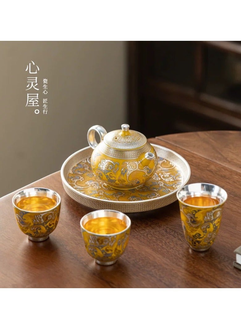 China Glaze 「Silver-Dragon Rhyme · Timeless Tea Set」 - Image 3