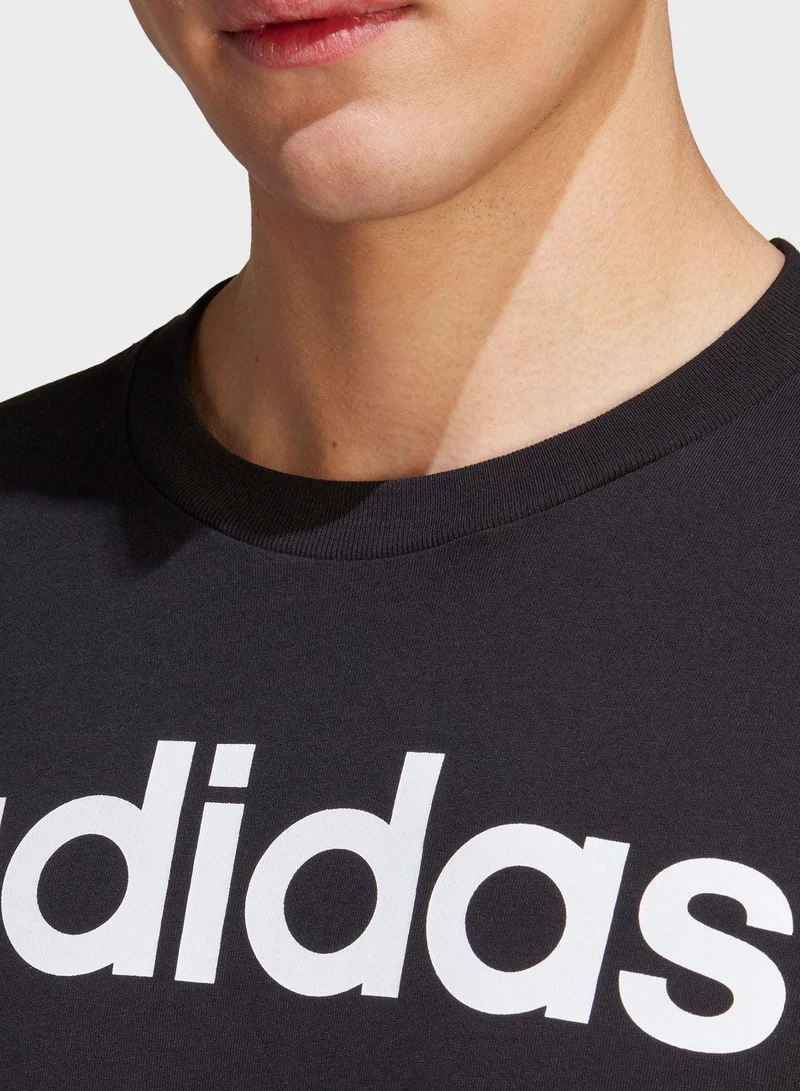 adidas تيشيرت تدريب أسود     مقاس