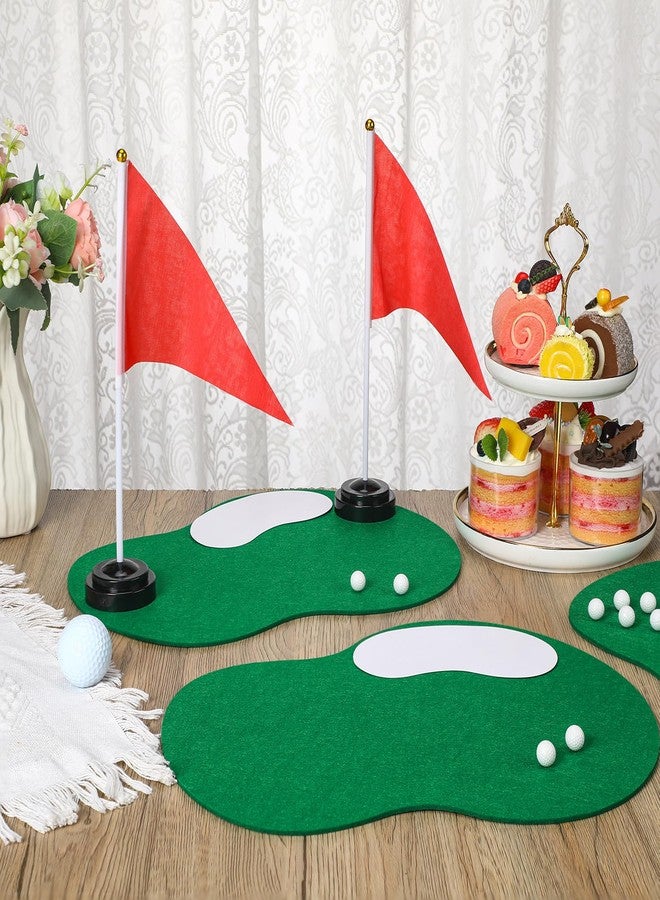 Tinideya 9 Set Golf Flag Centerpieces for Table Hole in One Party Decorations Include Ball Sand Trap Red Flags Plastic Flag Stand for Masters Golf Themed Christmas Birthday Party Decor - Image 3
