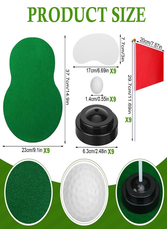 Tinideya 9 Set Golf Flag Centerpieces for Table Hole in One Party Decorations Include Ball Sand Trap Red Flags Plastic Flag Stand for Masters Golf Themed Christmas Birthday Party Decor - Image 2