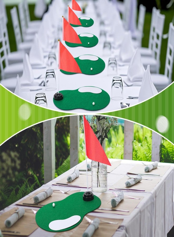 Tinideya 9 Set Golf Flag Centerpieces for Table Hole in One Party Decorations Include Ball Sand Trap Red Flags Plastic Flag Stand for Masters Golf Themed Christmas Birthday Party Decor - Image 4