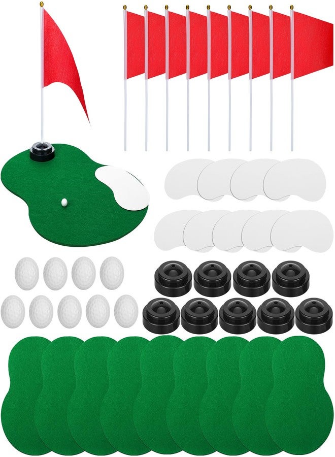 Tinideya 9 Set Golf Flag Centerpieces for Table Hole in One Party Decorations Include Ball Sand Trap Red Flags Plastic Flag Stand for Masters Golf Themed Christmas Birthday Party Decor - Image 1