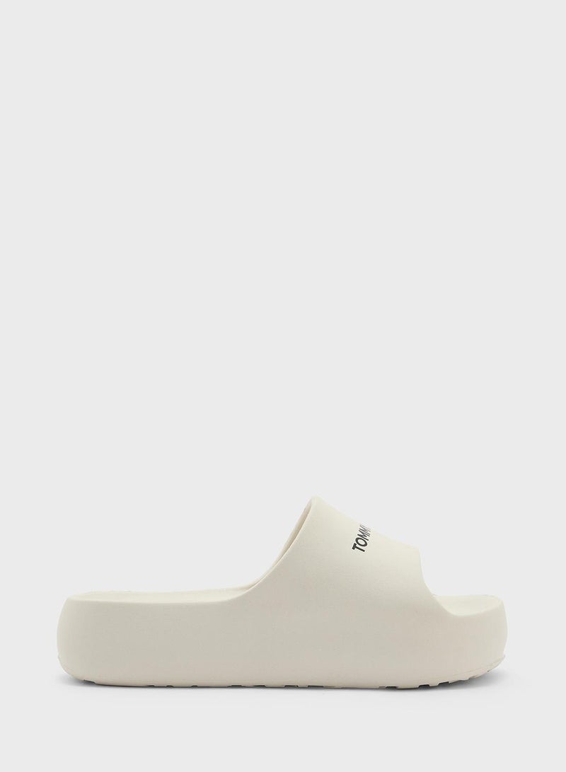 TOMMY JEANS Logo Detail One Strap Flip Flop - Image 1