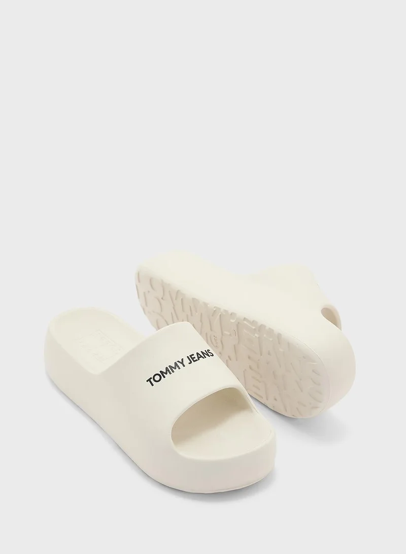 TOMMY JEANS Logo Detail One Strap Flip Flop