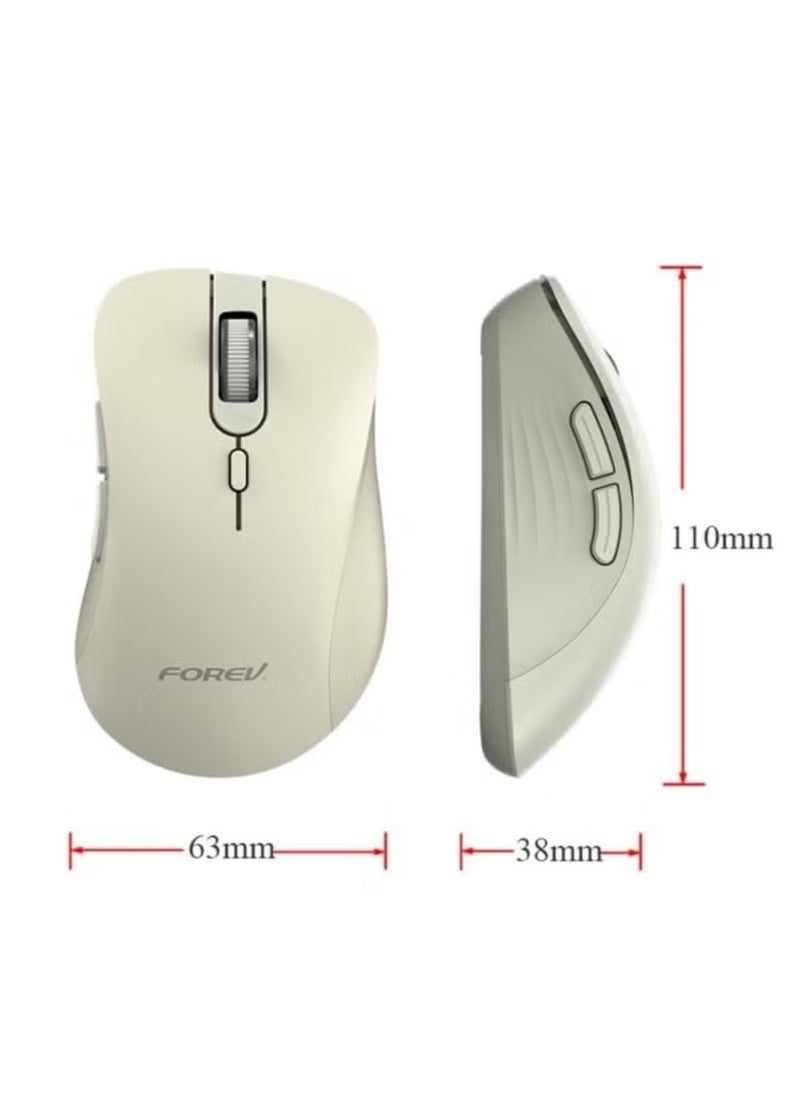 ماوس لاسلكي كلاسيكي للكمبيوتر واللاب توب مدى 10 متر دقة 3200 نقطة في البوصة موديل FV-G200 بدقة عالية - للاستخدام المنزلي والمكتبي تصميم مريح لليد والوان زاهية
