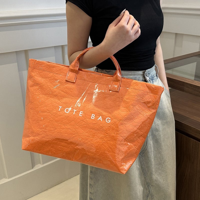 Women'S Portable Backpack Large Capacity Women'S Bag New Fabric Fashion Small Dupont Paper Kraft Paper Handbag - Image 2