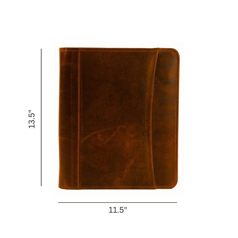 Jajmo Legacy Top Grain Leather Portfolio - Professional Business Padfolio & Document Organizer with Writing Pad for Men & Women - Image 3