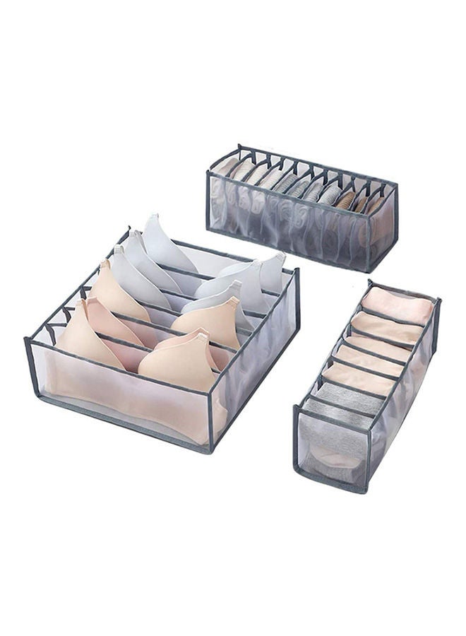 3 Pack Foldable Drawer Organizer, Closet Organizer Drawer Suitable For Underwear/Underpants/Socks/Bra/Panties/Ties Multicolour  - Image 1
