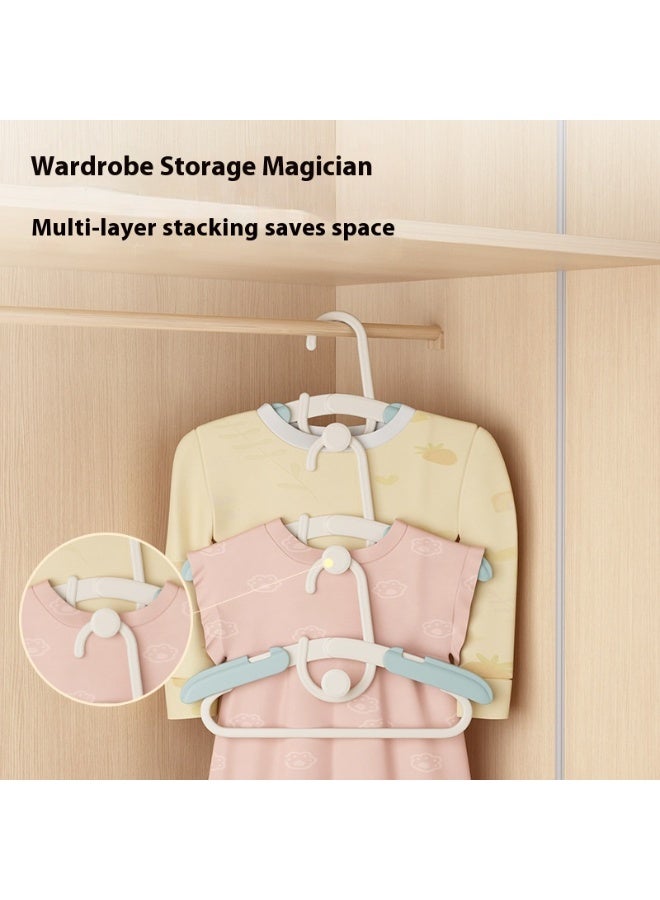 Baby clothes wardrobe, ultra-thin, non-slip, extendable clothes hangers, baby clothes hangers suitable for newborn clothes - 3-piece gift set - adjustable clothes hangers for children, suitable for girls, boys and toddlers - Image 4
