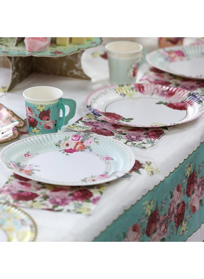 Talking Tables Floral Afternoon Tea Party Decorations for 16 Guests Disposable Tableware Set Pretty Paper Plates Napkins, Teacups, Bunting Tablecloth for Birthday, Mother's Day, Baby Shower, Made - Image 2