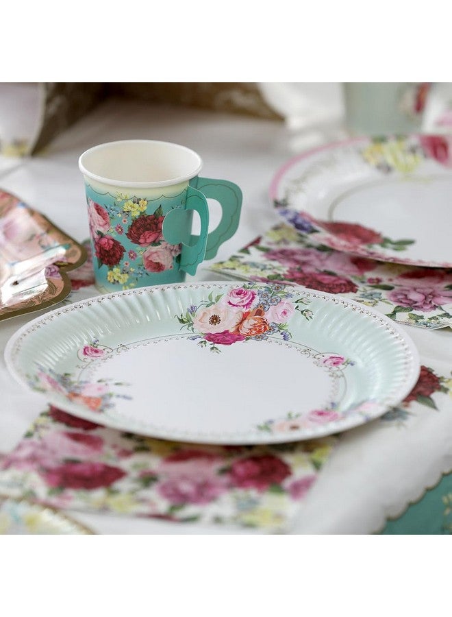 Talking Tables Floral Afternoon Tea Party Decorations for 16 Guests Disposable Tableware Set Pretty Paper Plates Napkins, Teacups, Bunting Tablecloth for Birthday, Mother's Day, Baby Shower, Made - Image 4