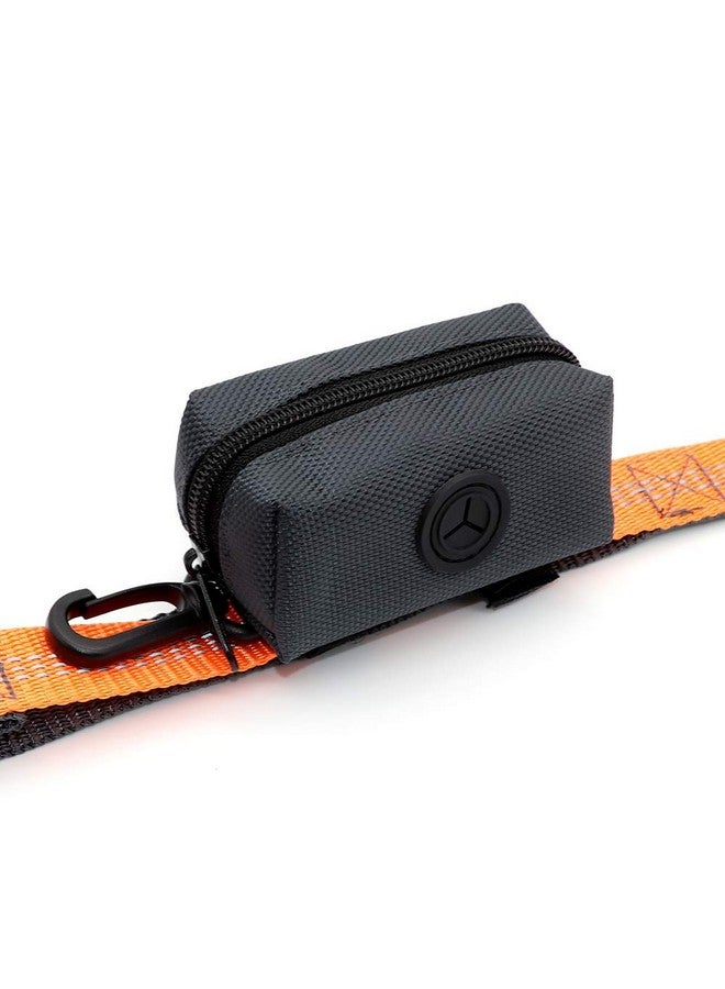 Pet Waste Bag Dispenser Zippered Pouch,Portable Dog Poop Bag Holder Leash Attachment Lightweight Fabric Bags (Dark Grey) - Image 1