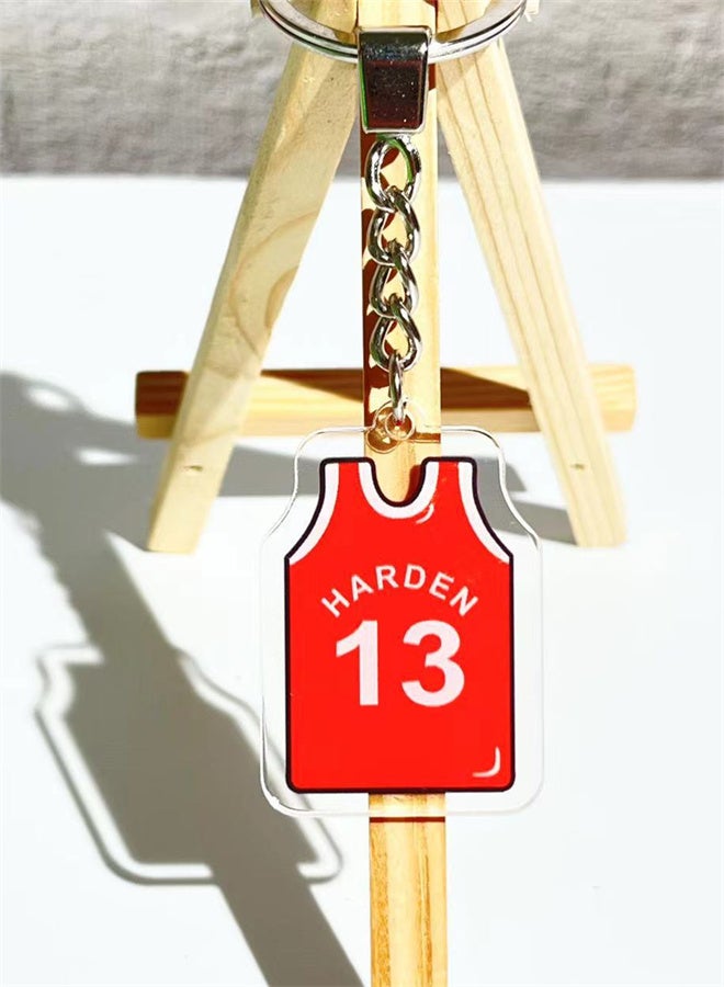 Commemorative Jersey Basketball Star Keychain Men And Women Schoolbag Car Pendant Accessories