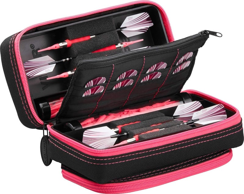 CASEMASTER Plazma Pro, 6 Dart Case for Soft and Steel Tip Darts, Features Large Front Mobile Device Pocket, Built-In Storage Tubes and Pockets for Flights, Tips, Shafts, and Personal Items - Image 1