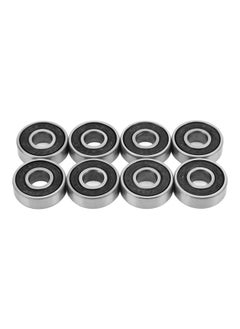 Thoraya 8Pcs 608RS ABEC 9 Ball Bearing Carbon Steel Sealed Skateboard Bearings 8x22x7mm for Roller Skates Dance Boards Black  - Image 1