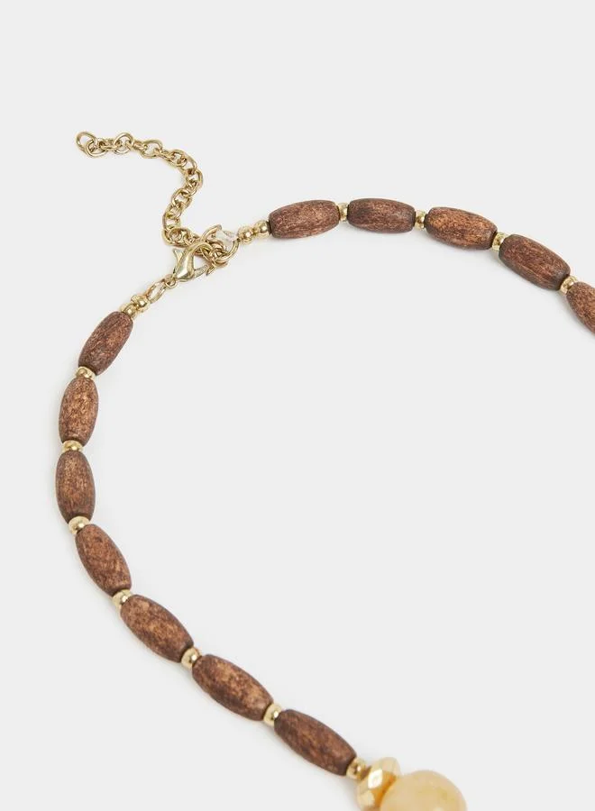 Styli  Boho Beaded Statement Necklace for Women | Best Price UAE