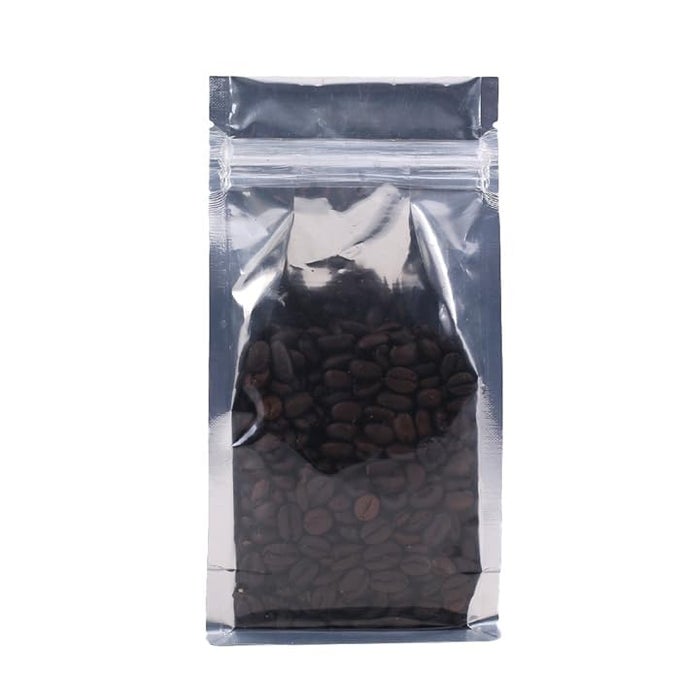 SEMI SILVER GUESSETFLAT BOTTOM WITH ZIPLOCK POUCH BOTTOM GUESSET8CM 160MM X 260MMPACK OF 50