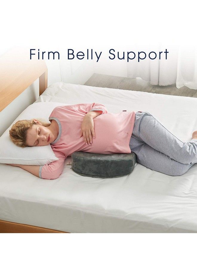 Cheer Collection Memory Foam Maternity Wedge Cushion ; Pregnancy Pain Relief Belly Support Pillow With Removable Microplush Washable Cover - Image 4