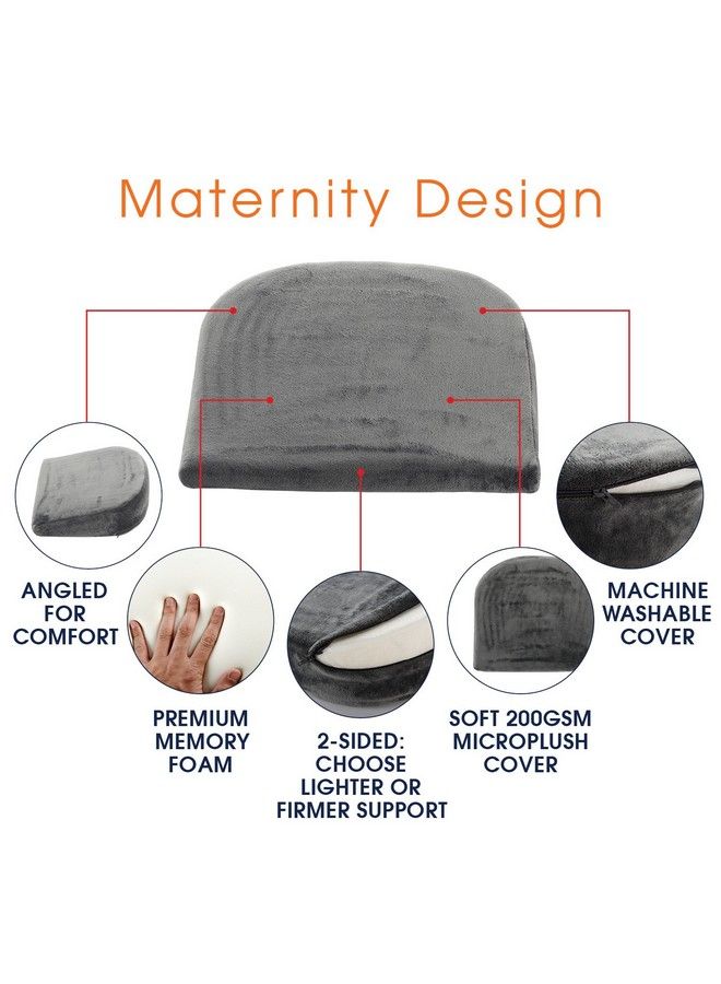 Cheer Collection Memory Foam Maternity Wedge Cushion ; Pregnancy Pain Relief Belly Support Pillow With Removable Microplush Washable Cover - Image 5