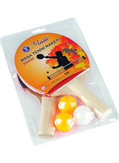 Masis Table Tennis Racket Set (2 Rackets + 3 Balls) 