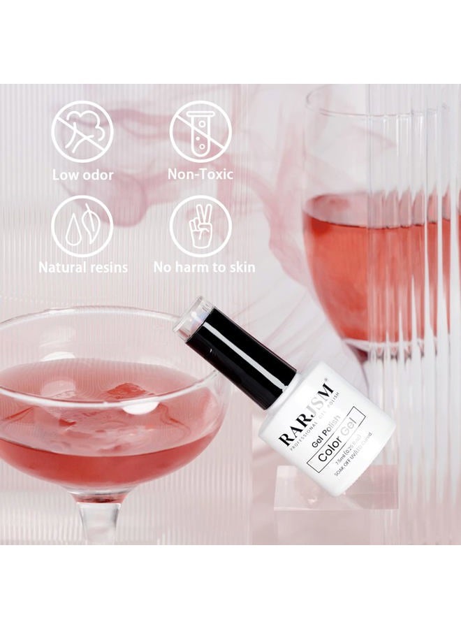 RARJSM Light Pink Pearl Gel Nail Polish Pearlescent Shell Purple Glitter Shimmer Mermaid Iridescent Nail Gel Polish Soak Off LED UV Curing Requires Swirl Thread Effect DIY Manicure Use 7.5ML - Image 5